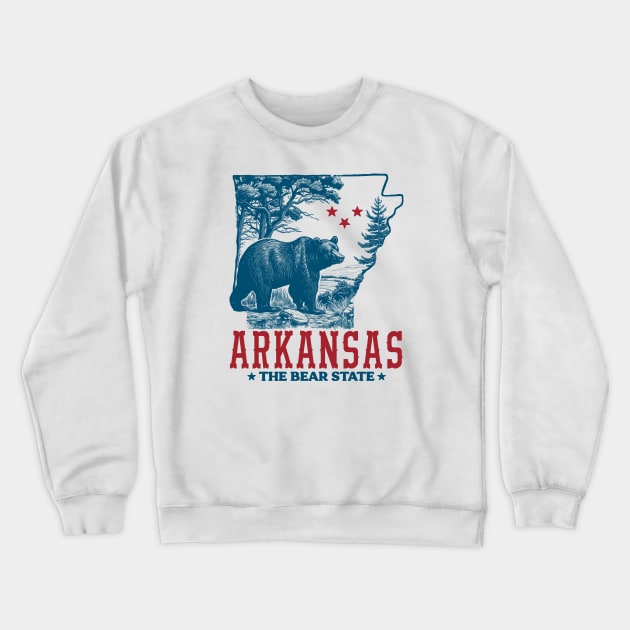 The Bear State Crewneck Sweatshirt by rt-shirts